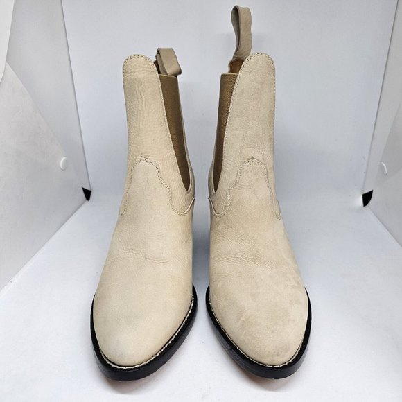 Chloe Calfskin Suede Ankle Boot Biscotti Beige Size 36 - Picture 12 of 16